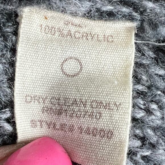 Mystree Gray Short Dolman Sleeve Cable Knit Sweater Size Medium / Large - Picture 10 of 11